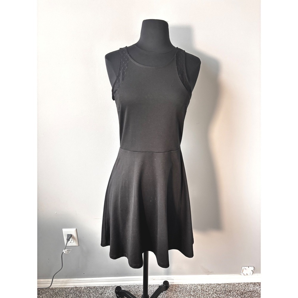 H&M Black Fit and Flare Dress Racerback Tank Dress Casual Dress Small